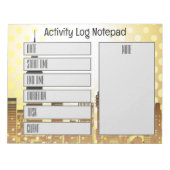 Bloc-note Journal d'activité Enregistrement quotidien de l'h (Devant)