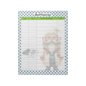 Bloc-note Journal de la pression artérielle de Gnome du méde (Tourné)