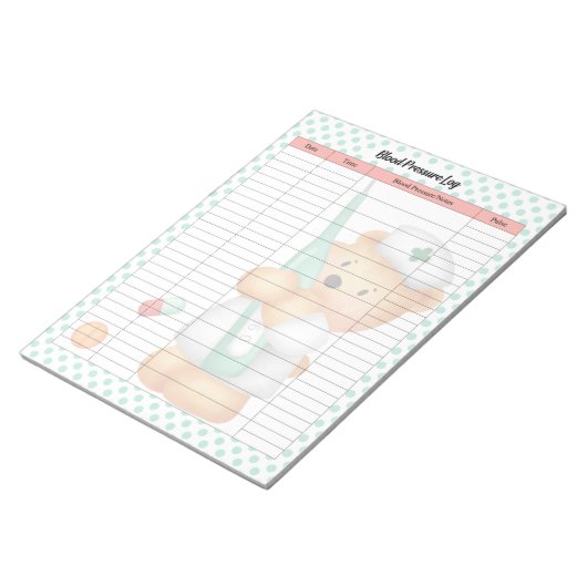 Bloc-note Journal de la pression artérielle de l'ours de l'i (Incliné)