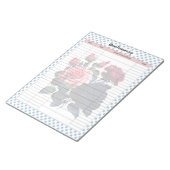 Bloc-note Journal de la pression artérielle Rose rose et ble (Incliné)