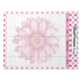 Bloc-note Journal de la pression sanguine florale rose (Devant)