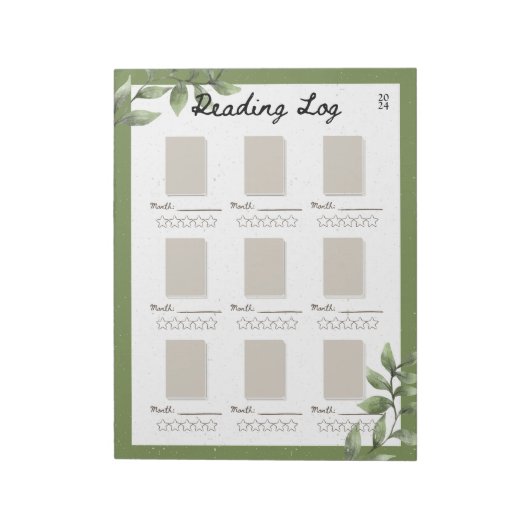 Bloc-note Journal de lecture feuille (Tourné)