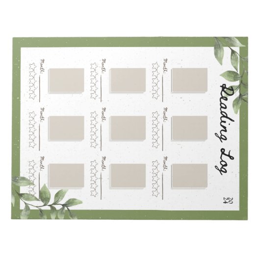 Bloc-note Journal de lecture feuille (Devant)