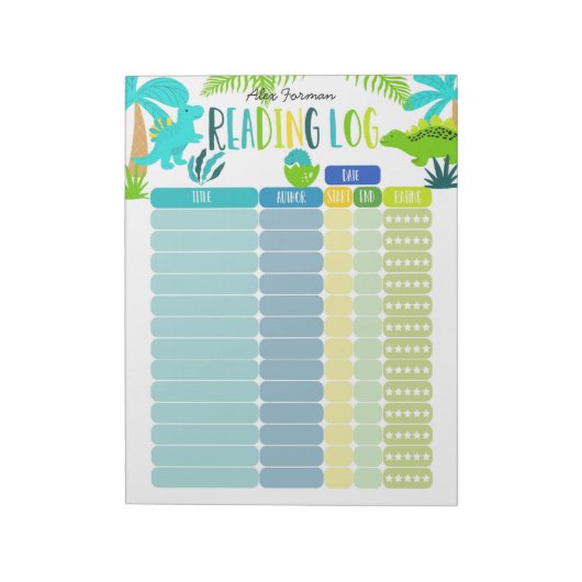 Bloc-note Journal de lecture pour enfants école d'accueil jo (Tourné)