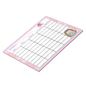 Bloc-note Journal de lecture rose de l'école primaire avec h (Incliné)
