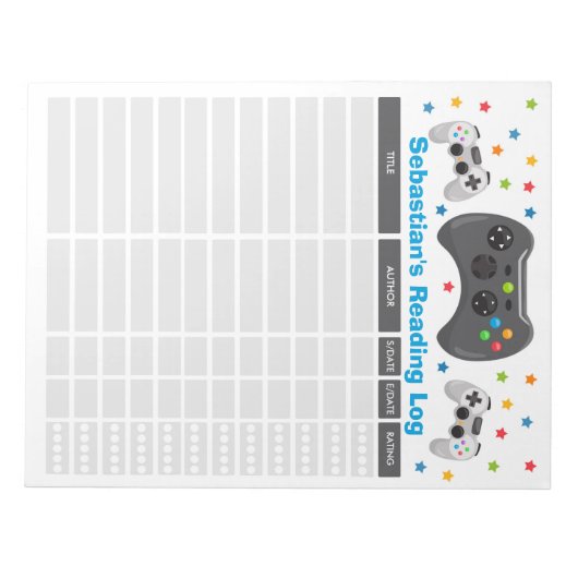 Bloc-note Journal de lecture vidéo personnalisée Journal d'a (Devant)