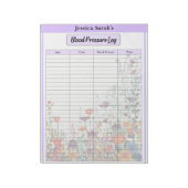 Bloc-note Journal de pression sanguine du jardin pourpre fle (Tourné)