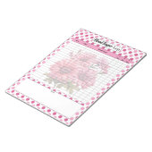 Bloc-note Journal de sucre de sang rose floral (Incliné)