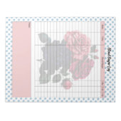 Bloc-note Journal de sucre de sang Rose rose et bleu (Devant)