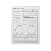 Bloc-note Journal du ciel nocturne (Tourné)