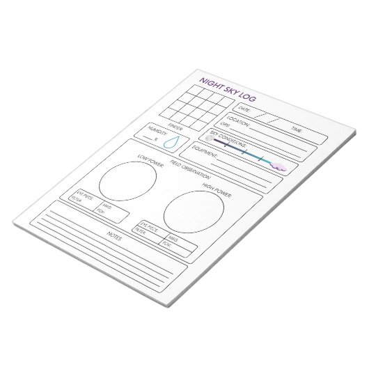 Bloc-note Journal du ciel nocturne (Incliné)