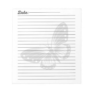 Bloc-note Journal élégant papillon, Cadeau pour amateur de n