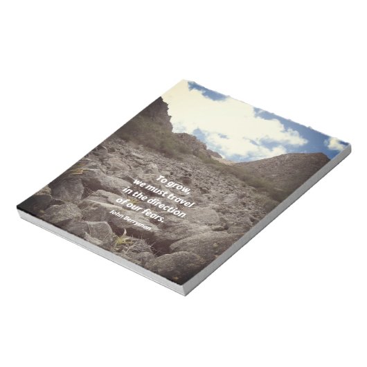 Bloc-note journal inspirationnel, "Pour grandir. ..." (Tourné)