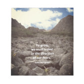 Bloc-note journal inspirationnel, "Pour grandir. ..." (Devant)