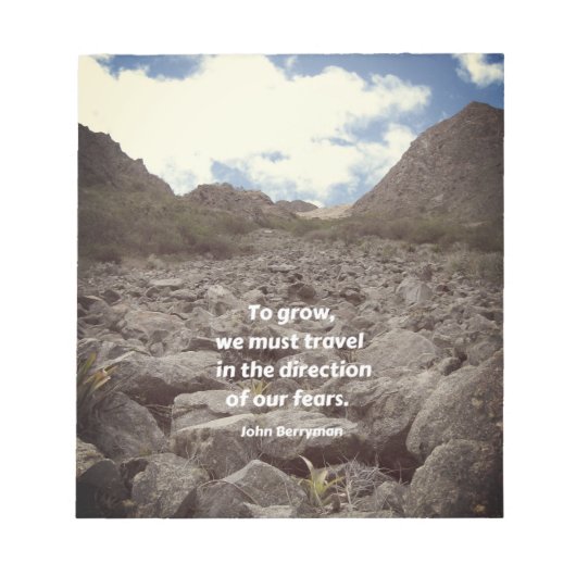 Bloc-note journal inspirationnel, "Pour grandir. ..." (Devant)