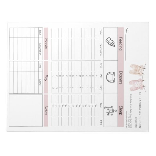 Bloc-note Journal quotidien de la mère (Devant)