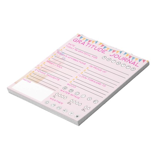 Bloc-note Journal quotidien Gratitude (Tourné)