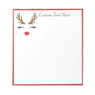 Bloc-note Jours fériés Rudolf Reindeer Rouge Nez