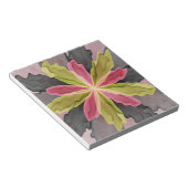 Bloc-note Joy, Vert rose Anthracite Imaginaire Fleur Fractal (Incliné)