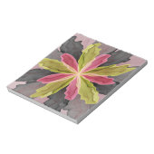 Bloc-note Joy, Vert rose Anthracite Imaginaire Fleur Fractal (Tourné)