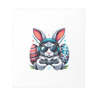 Bloc-note Joyeuse fête de Pâques Garçons Lapin Œuf Jeu Vidéo