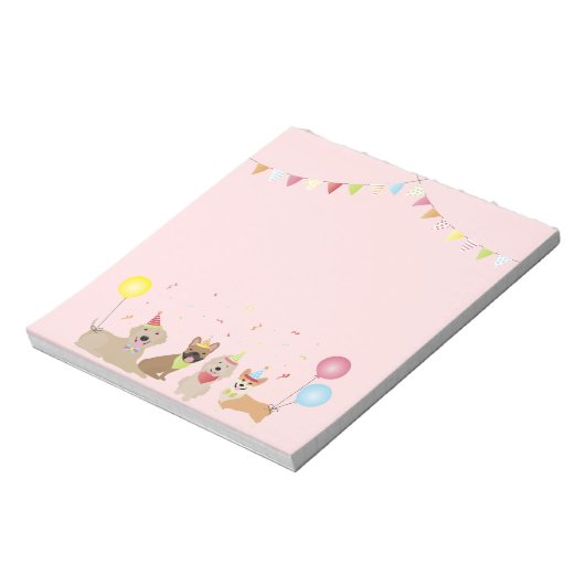 Bloc-note Joyeuse fête des chiens d'anniversaire (Tourné)