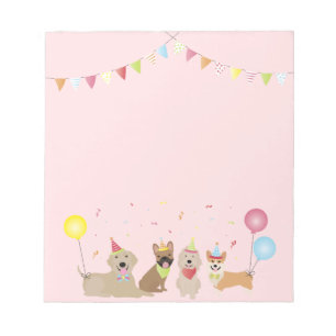 Bloc-note Joyeuse fête des chiens d'anniversaire