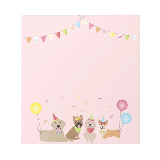 Bloc-note Joyeuse fête des chiens d'anniversaire (Devant)