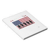 Bloc-note Joyeuse fête des vétérans Drapeau Silhouette Vecto (Incliné)