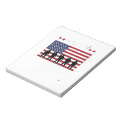 Bloc-note Joyeuse fête des vétérans Drapeau Silhouette Vecto (Tourné)