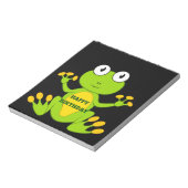 Bloc-note Joyeuse grenouille verte d'anniversaire (Tourné)