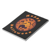 Bloc-note Joyeuse lanterne d'Halloween araignées et chauves- (Tourné)