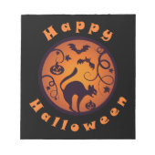 Bloc-note Joyeuse lanterne d'Halloween araignées et chauves- (Devant)