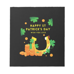 Bloc-note Joyeuse St. Patricks Day - Shamrock irlandais chan