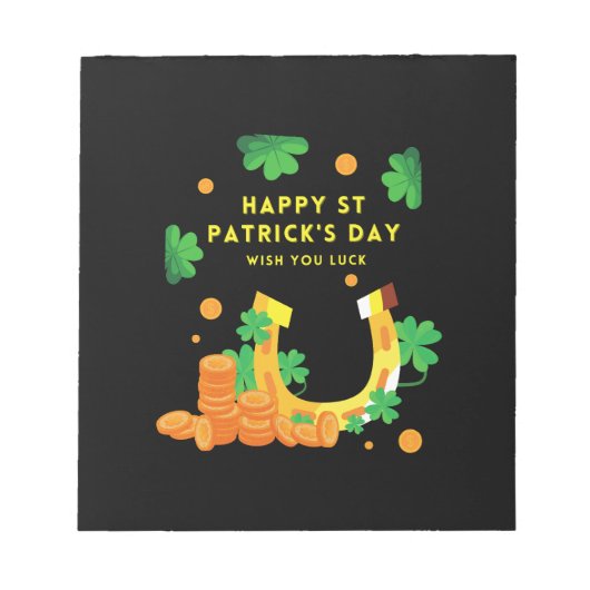 Bloc-note Joyeuse St. Patricks Day - Shamrock irlandais chan (Devant)