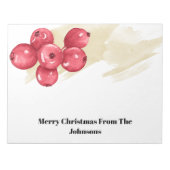 Bloc-note Joyeuses canneberges de Noël (Devant)