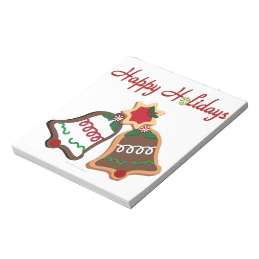 Bloc-note Joyeuses fêtes Noël Cookie Bells (Tourné)