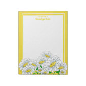 Bloc-note Joyeuses marguerites Jaune Blanc Sans doublure (Tourné)