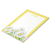 Bloc-note Joyeuses marguerites Jaune Blanc Sans doublure (Incliné)