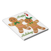 Bloc-note Joyeuses vacances Gingerbread Homme garçon fille (Incliné)