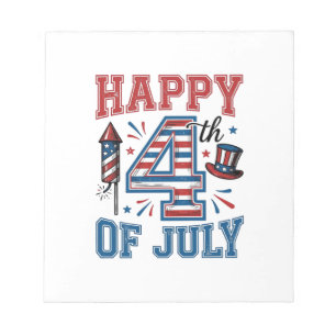 Bloc-note Joyeux 4 juillet Design vectoriel vintage patrioti