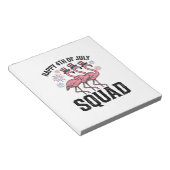 Bloc-note Joyeux 4 juillet Flamingo Squad Vector Design_1 (Incliné)