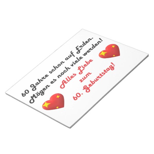 Bloc-note Joyeux 60 ans (Incliné)