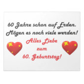 Bloc-note Joyeux 60 ans (Devant)