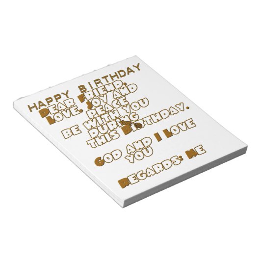 Bloc-note Joyeux anniversaire (Incliné)