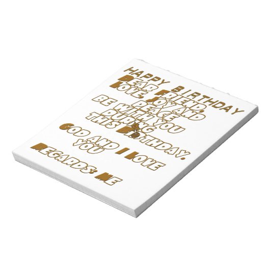 Bloc-note Joyeux anniversaire (Tourné)