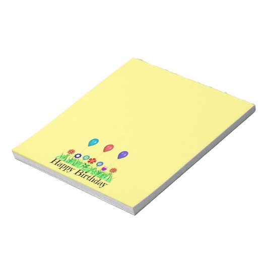 Bloc-note Joyeux Anniversaire, Ballons (Tourné)