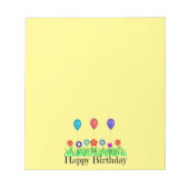 Bloc-note Joyeux Anniversaire, Ballons (Devant)