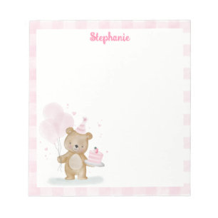 Bloc-note Joyeux Anniversaire Ourson