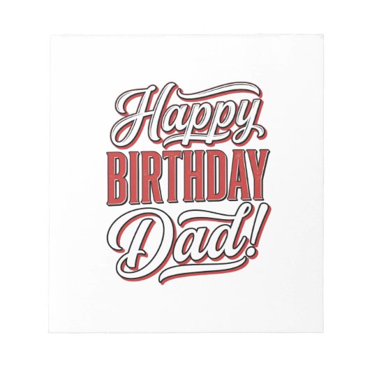 Bloc-note Joyeux Anniversaire Papa Conception de Chemise de (Devant)